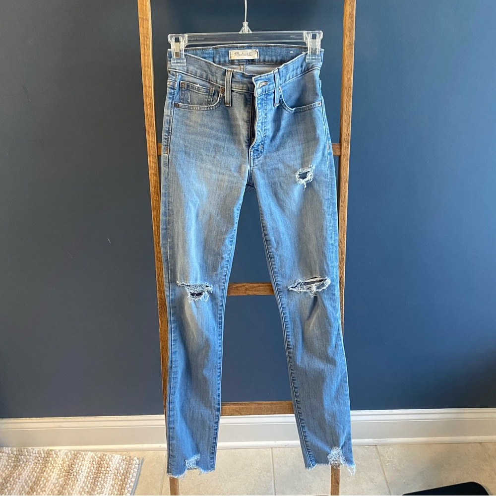 Madewell 9in High Rise Skinny Jeans Size 24-light wash